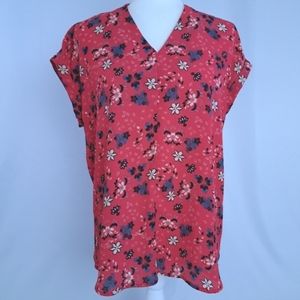 Pleione Floral Print Shortsleeve Blouse